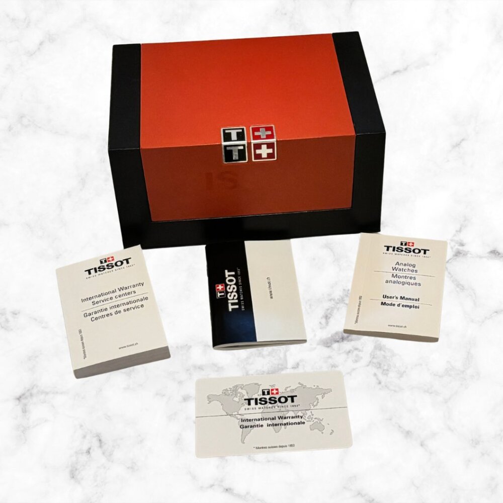 TISSOT PR 100 Swiss Quartz Watch | Full Set Box Papers Booklets Pouch - Picture 9 of 16